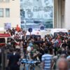 People gather outside a hospital, as more than 1,000 people, including Hezbollah fighters and medics, were wounded on Tuesday when the pagers they use to communicate exploded across Lebanon, according to a security source, in Beirut