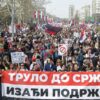 Protest over the fatal November 2024 Novi Sad railway station roof collapse, in Belgrade